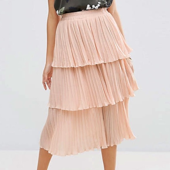 NWOT🎀ASOS Balletcore pleated tiered skirt - Picture 1 of 5